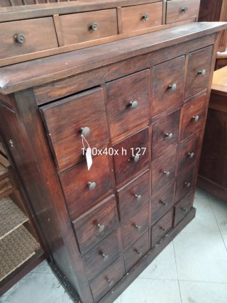 Cassettiera in teak 100x40x127
