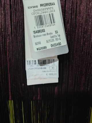 Top con frange bordeaux