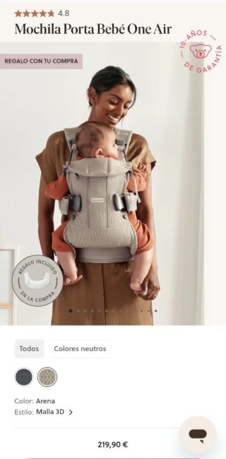 BabyBjörn One Air Mochila Portabebés