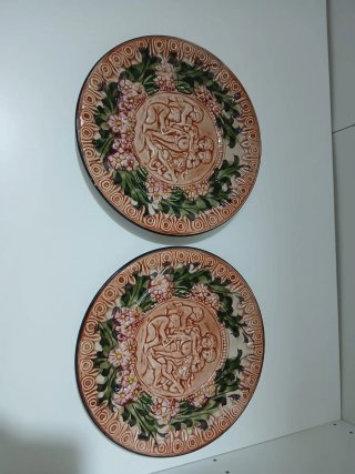 Pareja de Platos Decorativos Cerámica  640513971