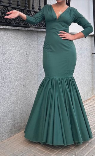Traje Flamenca Verde Botella