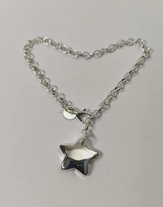 Pulsera Plata 925 Dije Estrella