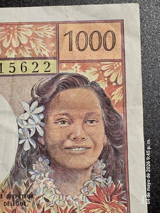 Billete 1000 Francos Franceses Institut d'Émission