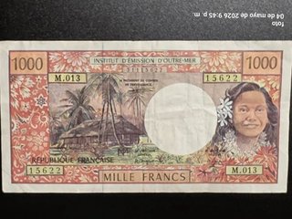 Billete 1000 Francos Franceses Institut d'Émission