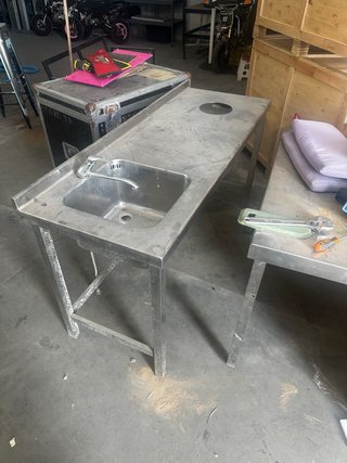 Mesa de cocina acero inoxidable Incluye fregadero