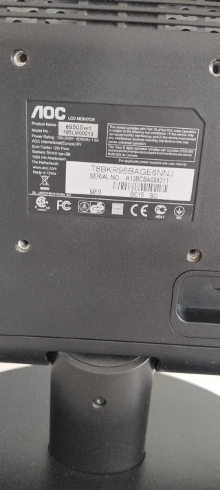 Monitor PC 18.5 AOC LED  Opcion Pack HDMI