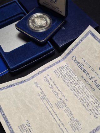 EEUU 1 Dólar Plata 1987S Proof Constitución