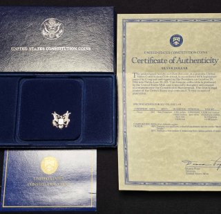 EEUU 1 Dólar Plata 1987S Proof Constitución