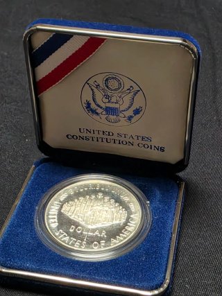 EEUU 1 Dólar Plata 1987S Proof Constitución
