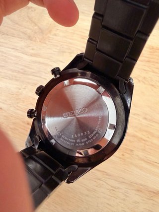 Reloj Seiko Negro Cronógrafo
