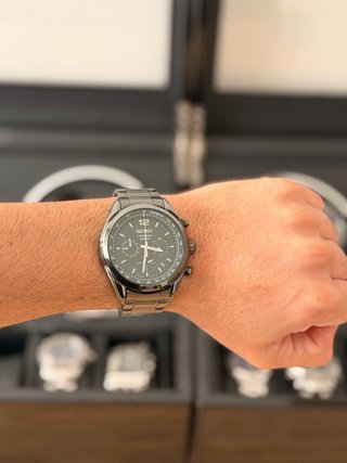 Reloj Seiko Negro Cronógrafo