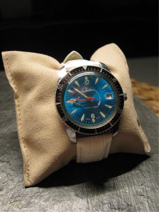 Reloj Vintage Chateau Diver Azul y Plateado