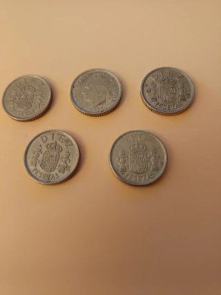 Lote de 2 Billetes y 115 Monedas de España (L3)