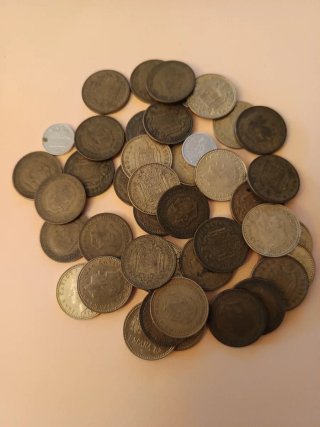 Lote de 2 Billetes y 115 Monedas de España (L3)