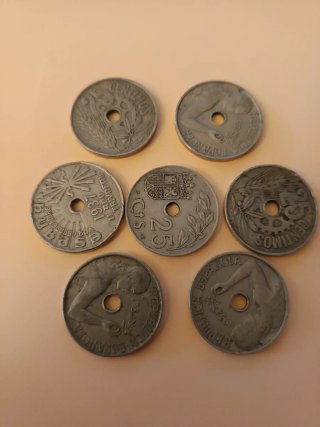 Lote de 2 Billetes y 115 Monedas de España (L3)