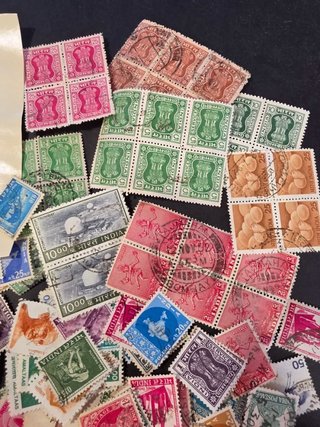 Lote de sellos de la India.