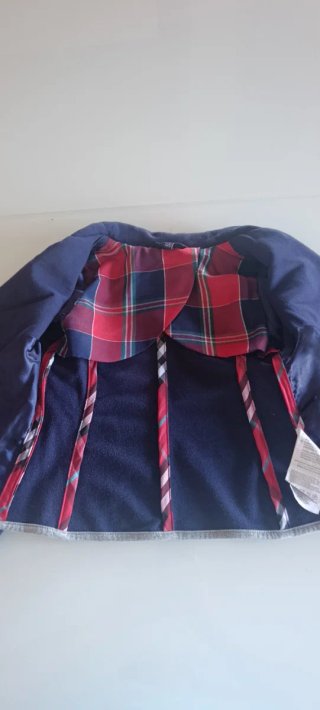 Blazer Mayoral blu navy con dettagli tartan 3 anni