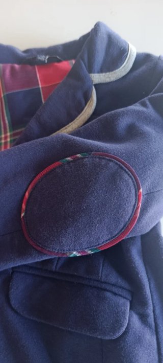 Blazer Mayoral blu navy con dettagli tartan 3 anni