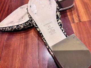 Zapatos Uterqüe Malla Beige y Negro