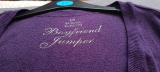 Jersey Primark Morado Punto Fino Talla 18