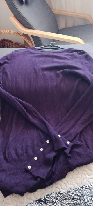 Jersey Primark Morado Punto Fino Talla 18