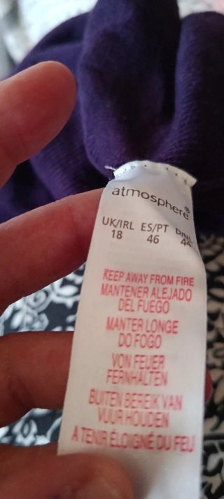 Jersey Primark Morado Punto Fino Talla 18