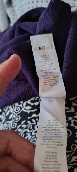 Jersey Primark Morado Punto Fino Talla 18