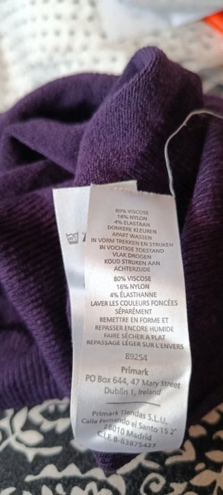 Jersey Primark Morado Punto Fino Talla 18