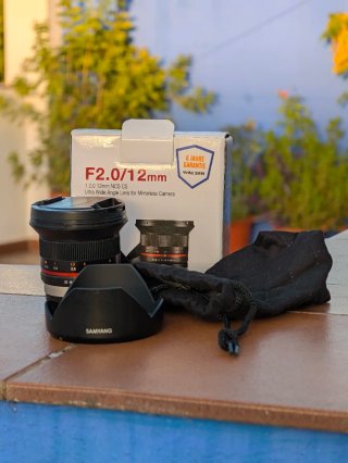 Samyang 12mm F2.0 MFT Micro 4/3 – Excelente estado