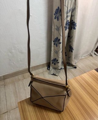 Bolso Loewe Puzzle Beige/Marrón
