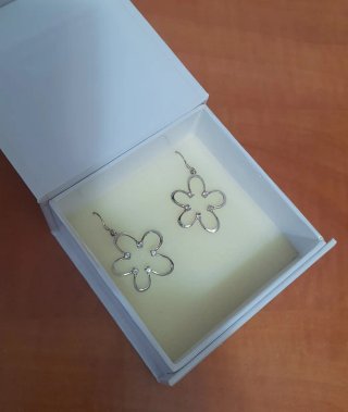Pendientes Plata Flor Circonitas