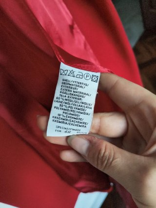 Gabardina Lana Hennes Roja T.36