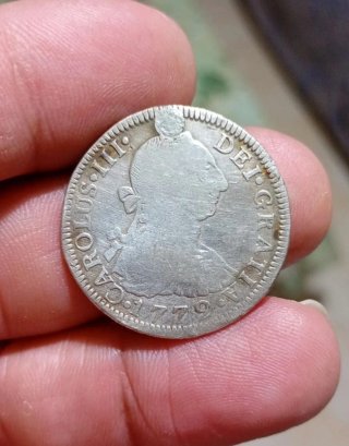 Moneda 2 Reales 1772 Carlos III Plata