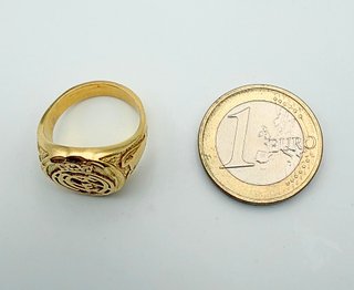 Anillo Sello Oro 18k Real Madrid. Peso: 9.88 gr