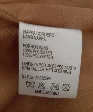 Americana Piel Mujer Talla 50 Camel