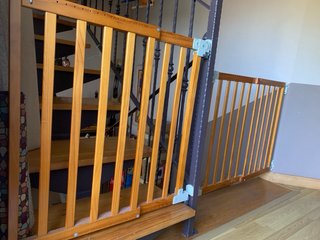 2 Barreras seguridad madera niños escaleras