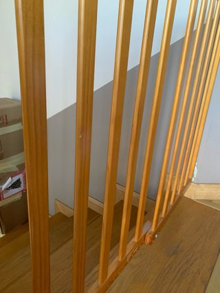 2 Barreras seguridad madera niños escaleras