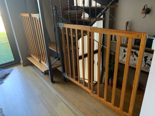 2 Barreras seguridad madera niños escaleras