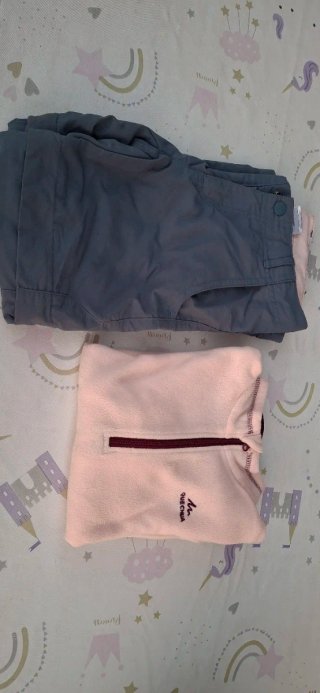 Pack pantalón montaña desmontable y polar niña