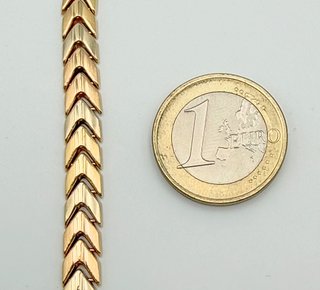 Esclava Oro 18k Combinado Espiga 13.24 gr
