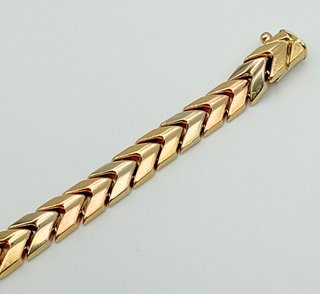 Esclava Oro 18k Combinado Espiga 13.24 gr