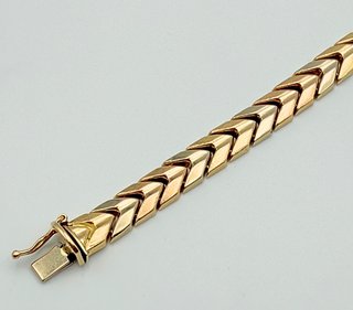 Esclava Oro 18k Combinado Espiga 13.24 gr