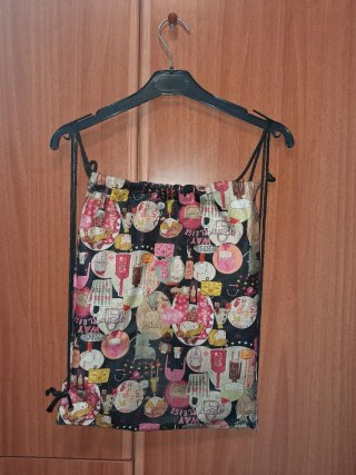Mochila de cuerdas con estampado