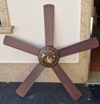 Ventilador de techo pvc y cristal
