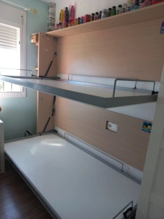 Cama litera doble plegable