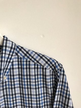Camisa Gant Cuadros Clásica Azul y Blanca