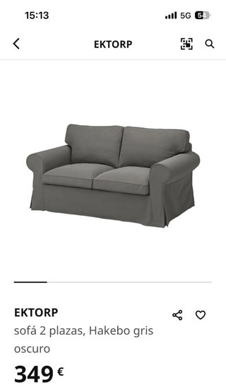 2 Sofás EKTORP Hakebo IKEA Gris