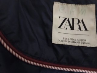 Chaqueta Zara Mujer Negra Nueva