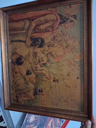 Cuadro antiguo nativos americanos