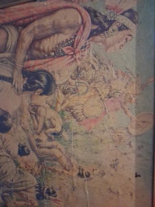 Cuadro antiguo nativos americanos